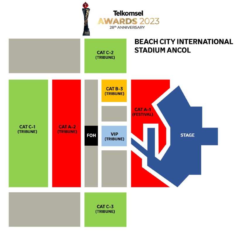 Seat Plan Telkomsel Awards 2023